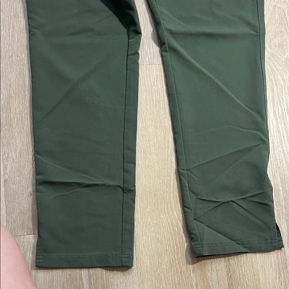 Figs  Olive Green Joggers with Orange Drawstring